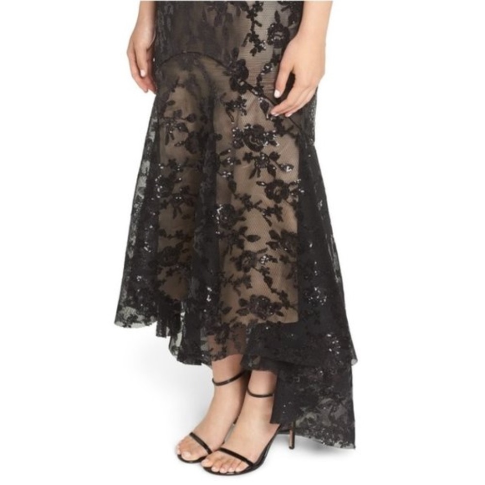 ELIZA J Sequin & Lace High/low Trumpet Gown - Picture 4 of 10